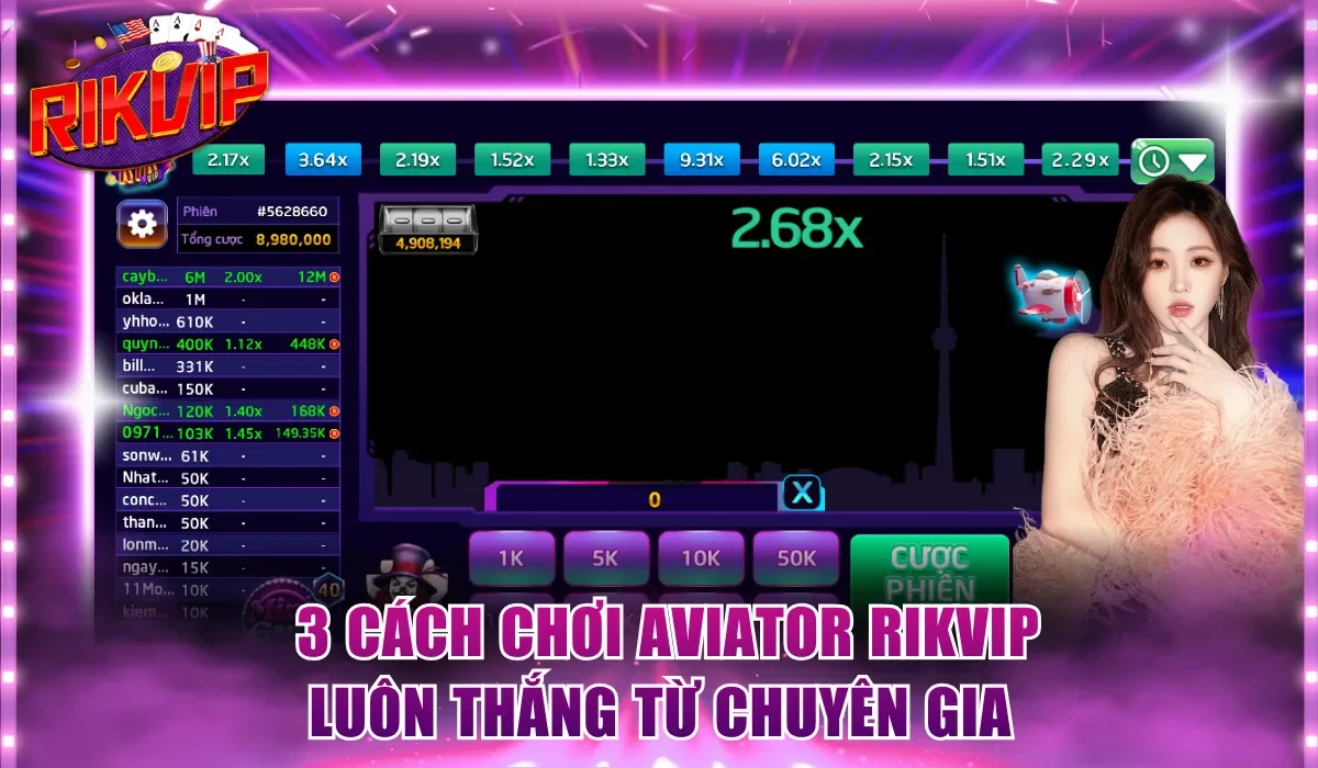 Cách chơi Aviator Rikvip
