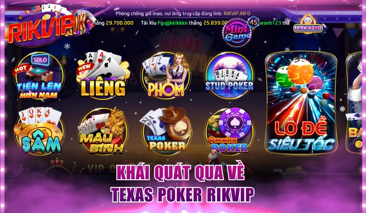 Khái quát qua về Texas Poker Rikvip